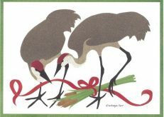 Sandhill Ribbons Sandhill Crane Ribbon Holiday Card Pack | Craneshop