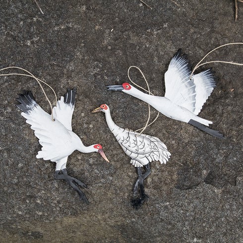 Haitian Drum Crane Ornaments Set